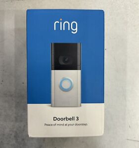 BRAND NEW Ring Video Doorbell 3 Satin Nickel FAST FREE SHIPPING