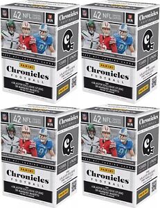 Lot of 4 - Panini 2022 Chronicles Football Sealed Blaster Box (Pink) Purdy RC?