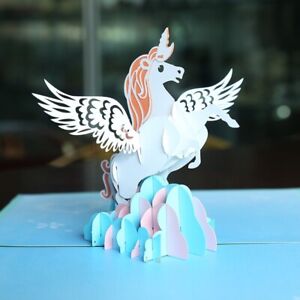US Shipping~Birthday Unicorn 3D Pop Up Card / Party Decoration
