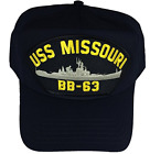 USS MISSOURI BB-63 HAT CAP USN NAVY SHIP IOWA CLASS BATTLESHIP MIGHTY BIG MO