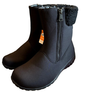 NIB Propet Dani Mid High Winter Boots Women's Size 6 D Wide Black Scotchgard NEW