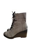 SOREL After Hours Wedge Lace Up Boots size 9.5