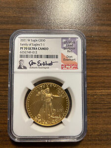 New Listing2021-W $50 Gold Eagle Family of Eagles Type 1 NGC PROOF 70 UCAM Everhard Signed