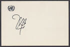 Abdul Rahman Pazhwak, UN President, signed United Nations card, VF