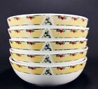 New ListingChristmas Tree Holly Rim Cereal Bowls Yellow Band by Home 6