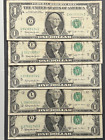 Lot of FIVE (5) 1963 $1 Barr Notes ~ 5 Circulated ONE DOLLAR Barr Notes