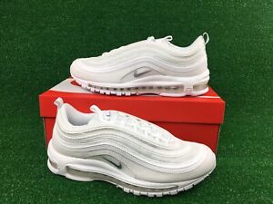 Nike Air Max 97 Triple White Wolf Grey Sneakers 921826 101 Men's Size 13 NEW