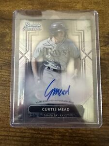 CURTIS MEAD 2022 Bowman Sterling Prospect Autograph Rays #PA-CMD Auto