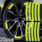 20Pcs Reflective Strip Stickers Wheel Hub Rim Stripe Tape Decals Car Accessories (For: 2023 Ford Bronco Sport Big Bend)