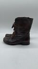 STEVE MADDEN Size 5.5 M Brown Leather Zip Combat Fashion High Ankle Boots TROOPA