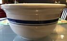 Vintage Roseville Pottery 8 Qt Friendship Mixing Bowl Blue Stripe Extra Large
