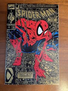 Spider-man #1 Gold Variant Cover NM Torment part One 1990