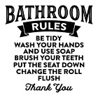 Bathroom Rules Vinyl Decal Sticker For Home Wall Decor Choice a527