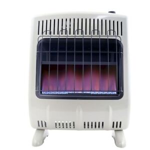 Mr. Heater Blue Flame 20000 BTU Natural Gas Vent Free Heater, White - F299721