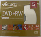 New Sealed MEMOREX Rewritable DVD+RW 5PK/PAQ 4X/4.7GB/Go/120MIN