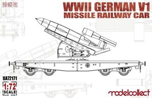 Modelcollect 1/72 WWII Germany WWII V1 rocket on railroad flatcar