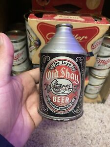 Old Shay Crowntainer Beer Can Cone Top Fort Pitt Brewing Co Jeannette Pa Old