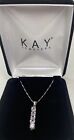 1.25 CARAT TANZANITE SILVER PENDANT AND CHAIN. Retail KAY JEWELERS For $315.00