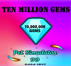 Ten Million Gems - 10M Diamonds - 10,000,000 G - Pet Simulator 99 - PS99 - Fast