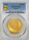 1918 Mexico 20 Pesos PCGS MS 61 Gold .4823 oz Great Luster PQ Just Graded #F731
