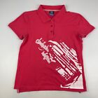Clandestine Industries Womens Size L Polo Shirt Pink Fitted Pete Wentz