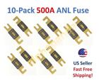 10-Pack Gold Plated 500 Amp 500A Car Stereo Audio ANL Blade Fuse Power Wire NEW