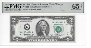 1976 Chicago $2 FRN (GA Block) PMG 65 EPQ Gem Uncirculated