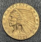 1927  $2.50 Gold Indian Head Quarter Eagle Coin AU