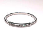 Clear CZ Bar Promise Ring .925 Sterling Silver Thin Stackable Band Size 2-12 NEW