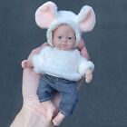 New Listing6inch Reborn Baby Doll Girl Full Silicone Body w/ Blue Eyes & Outfit Mini Set
