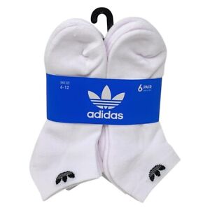 adidas Originals Men's Trefoil Socks 6 Pack Shoe Size 6-12 US #1A10