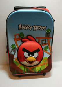 Angry Birds Rolling Backpack wheeled school bag 3D red