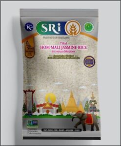 Sri Thai Hom Mali Jasmine White Rice Fragrant Long Grain Rice  5lb/20lb Bag