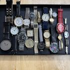 Lot 20 Pcs Unisex WatchesFor Parts/Repair Only Timex Pulsar Geneva Fossil