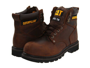 Men Caterpillar Second Shift Soft Toe Work Boot P72593 Dark Brown 100% Authentic