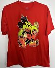 Teefury Beast Mickey Cthulu Red T Shirt Mens XL Monster Metal Goth Nerdy