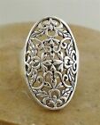 AMAZING .925 STERLING SILVER LONG FILIGREE RING size 8  style# r1857