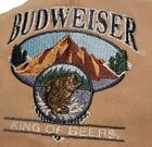 VINTAGE BUDWEISER BEER BASS TROUT ANGLERS FISHING MOUNTAINS SNAPBACK HAT CAP USA
