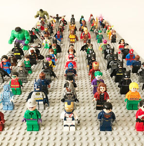 Lego Super Heroes Minifigures Marvel DC Comics Avengers Batman Random Lot of 4