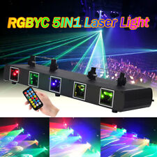 DJ Laser Light 5 Lens RGBYC 5IN1 Stage Lighting DMX Scan Projector Disco Show