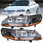 Fits 1998-2002 Honda Accord 2/4Dr Black Headlights Parking Lamp Left+Right 98-02 (For: 2000 Honda Accord)