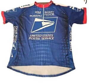 Nike Trek USPS Postal Service 1/4 Zip Cycling Jersey Shirt Size XXL Italy Made