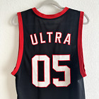 Ultra EDM Music Festival Black Red Mesh Jersey Sleeveless Tank Top Shirt Size L
