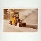 Ford Riding Snow Blower Photo 1970s Winter Lawnmower Vintage Snapshot Art D1871