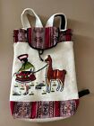 Homemade Hand Bag Tote Shoulder Strap Embroidered Alpaca Women Peru