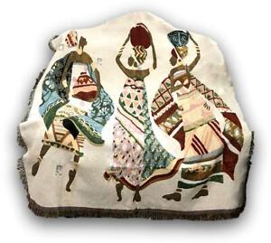 DaDa Bedding Dancing Women African Kwanzaa Woven Tapestry Throw Blanket, 50 x 60