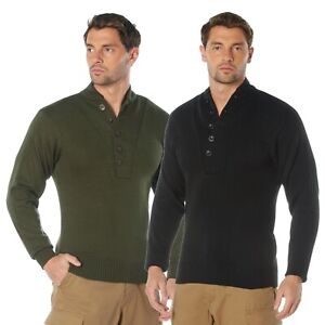 GI Style 5 Button Acrylic Sweaters - Vintage Classic Military Style Apparel