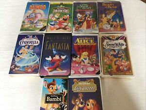Walt Disney Movies VHS Tapes Lot of 10