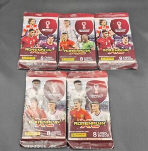 5 Xbooster Panini FIFA World Cup Qatar 2022 Adrenalyn XL Trading Card Game New