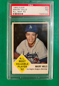 1963 Fleer #43 Maury Wills PSA 7 RC Rookie Nice Centering And Free Shipping